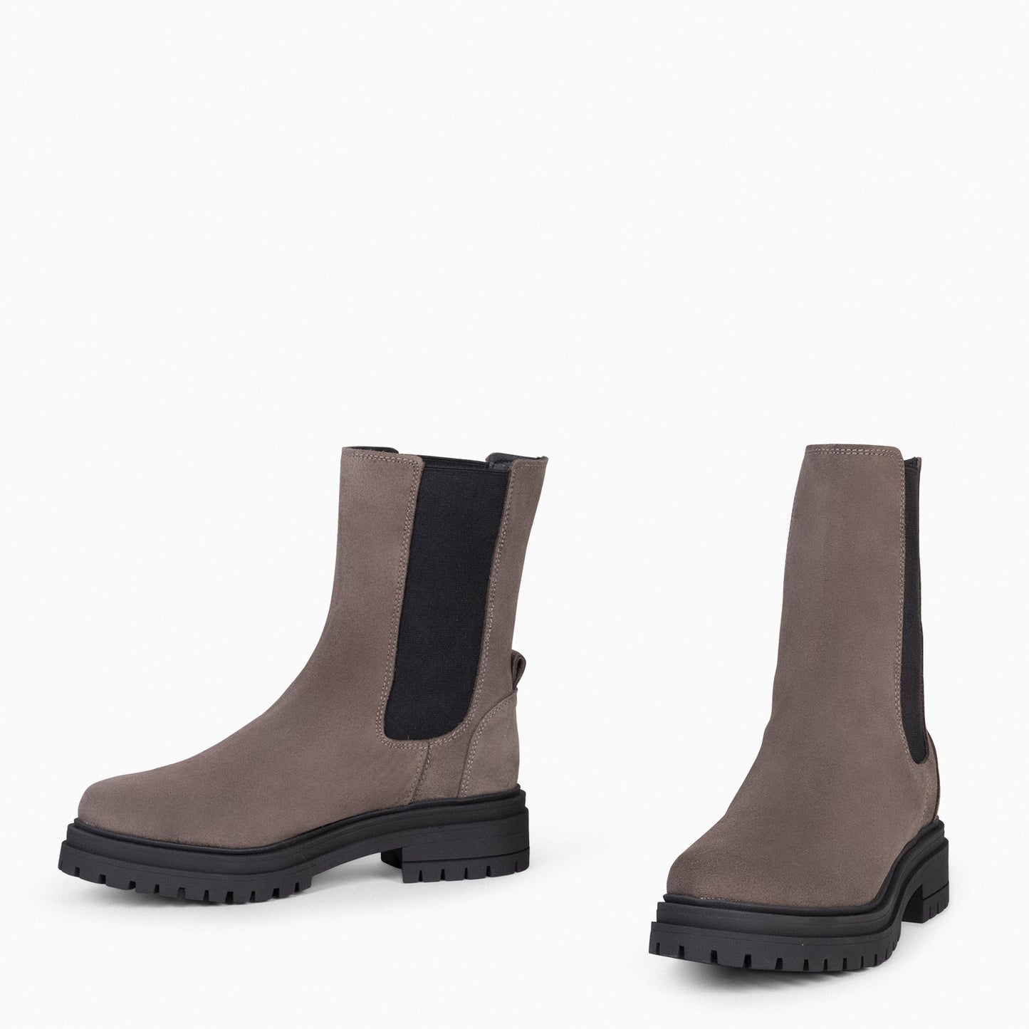 STANFORD - Botas Chelsea com Plataforma TAUPE