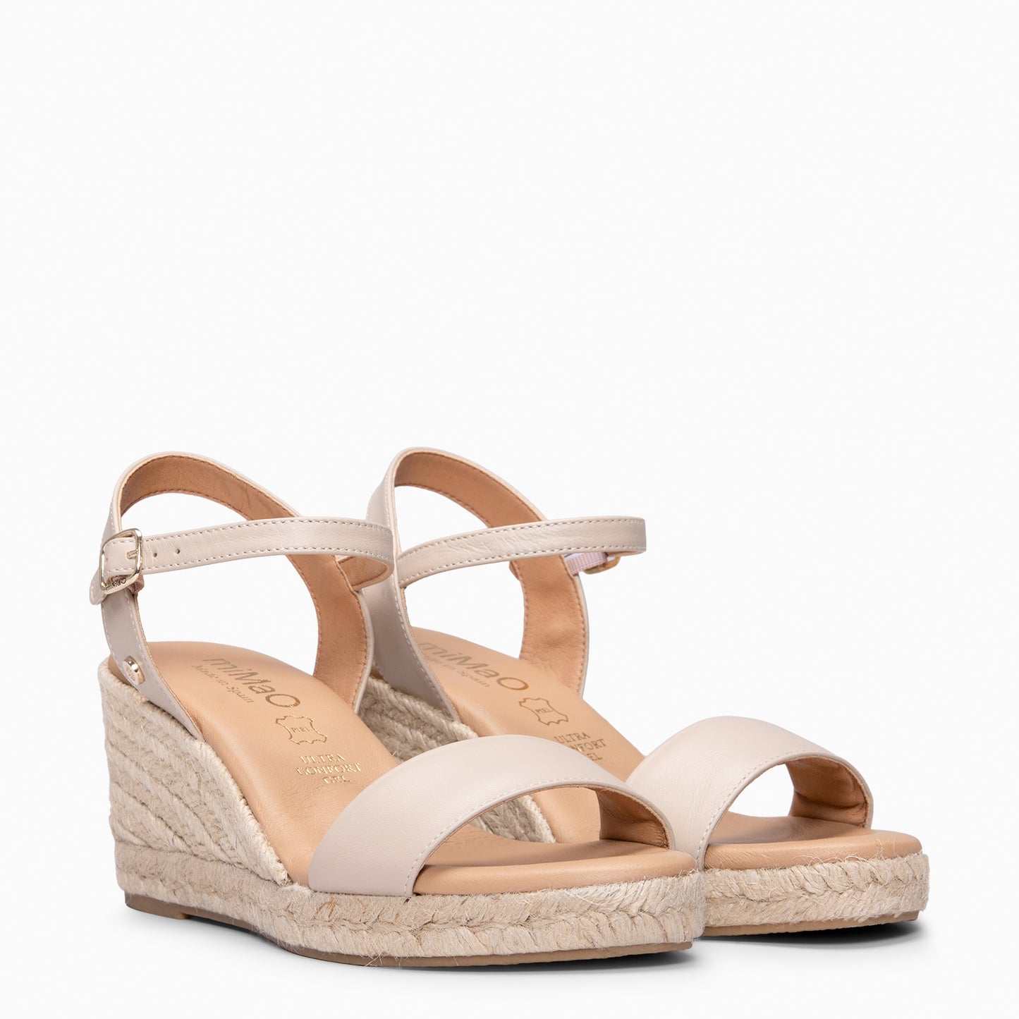 ADRA - Cuñas de esparto abiertas BEIGE