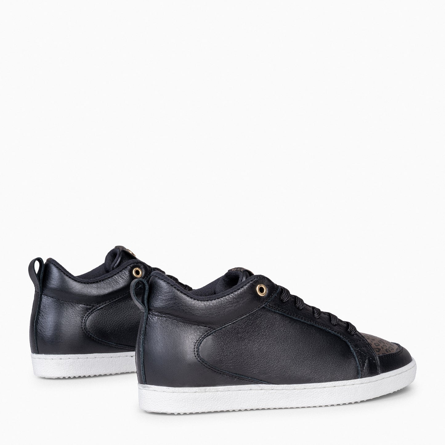 FRENCHY - Sneakers cuña interior mujer NEGRO y LEOPARDO