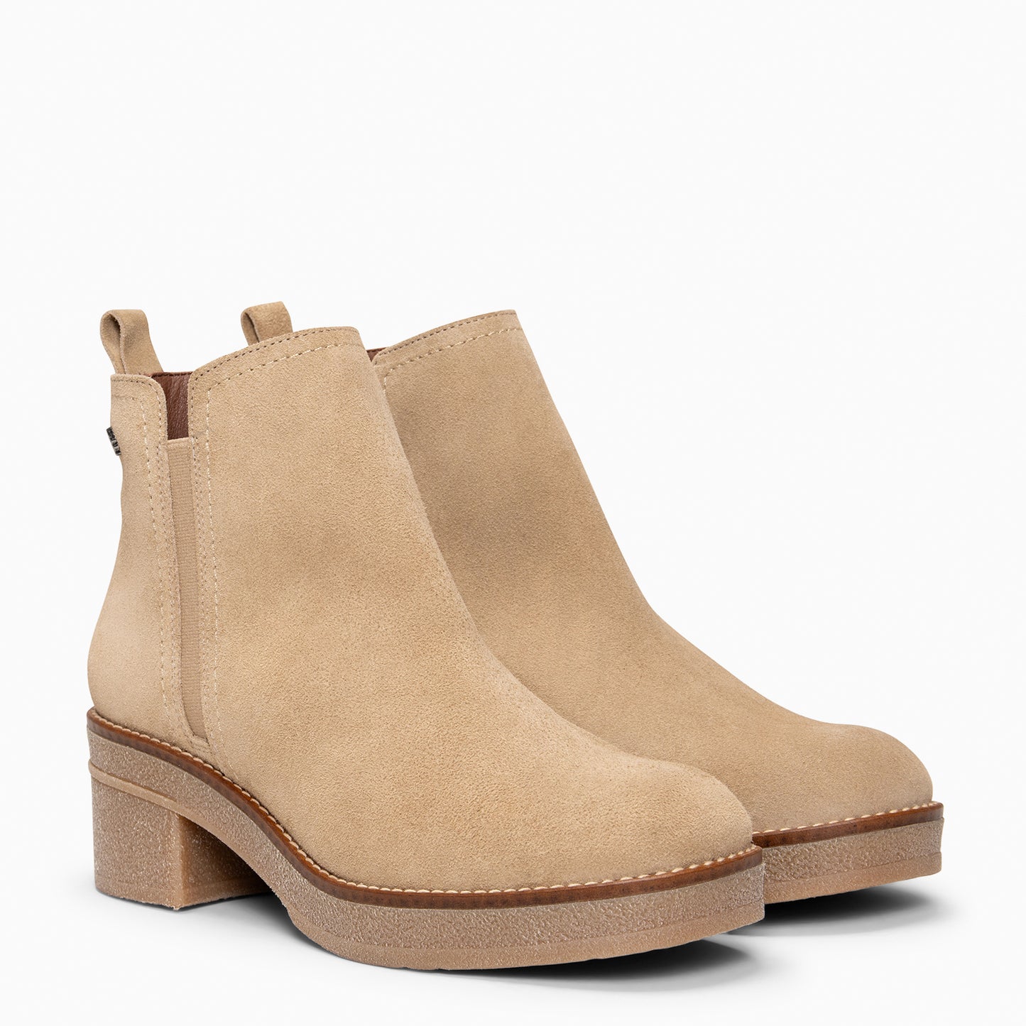 SWING - Botines casual de ante hidrófugo CAMEL