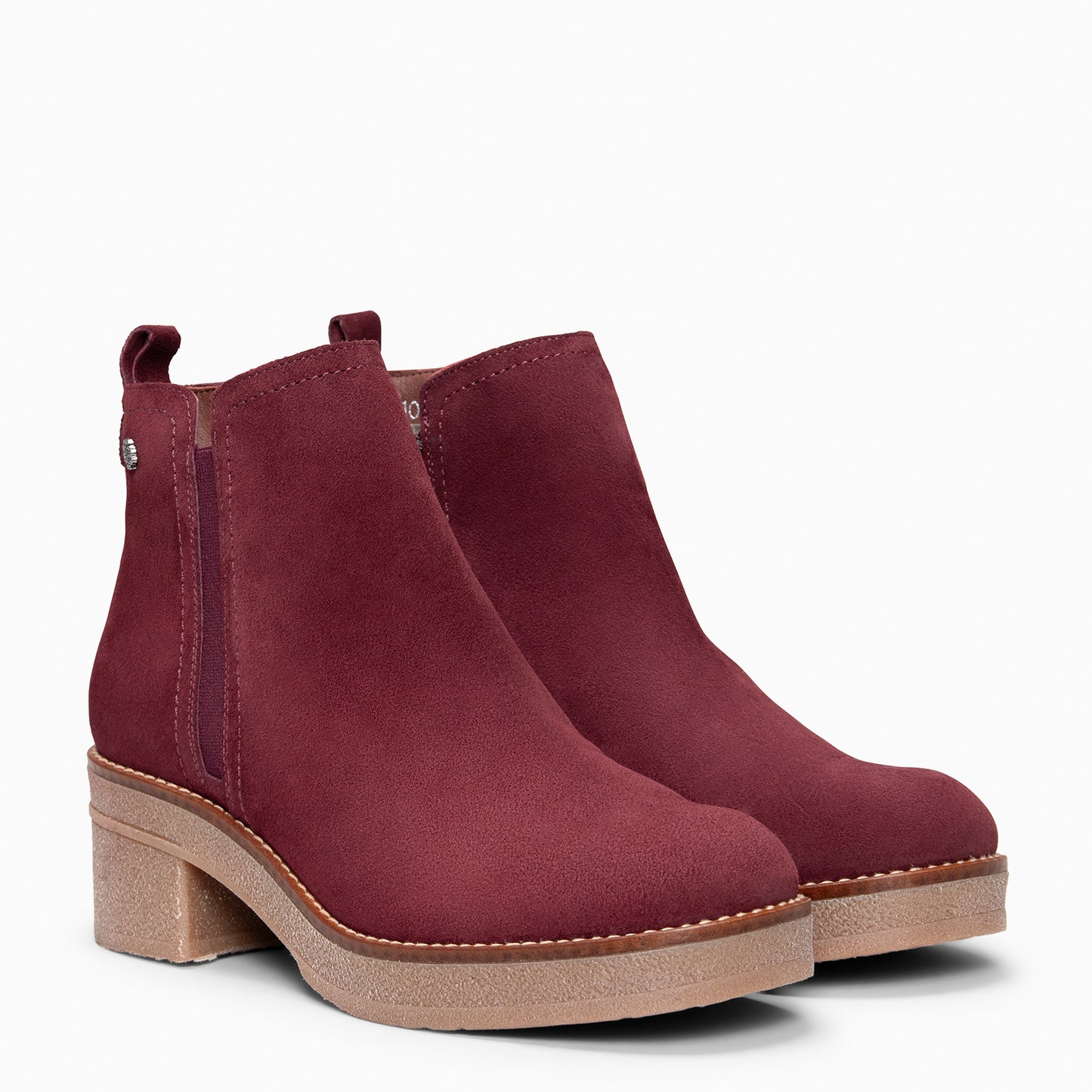 SWING - Botines casual de ante hidrófugo BURDEOS