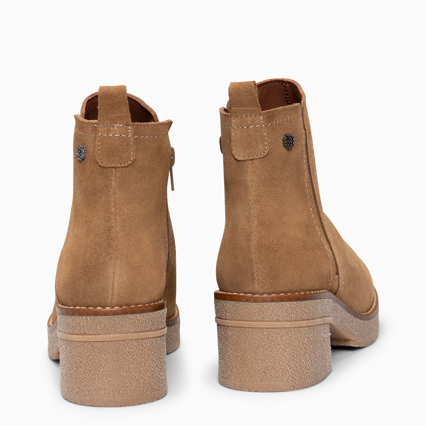 SWING - Botines casual de ante hidrófugo CUERO