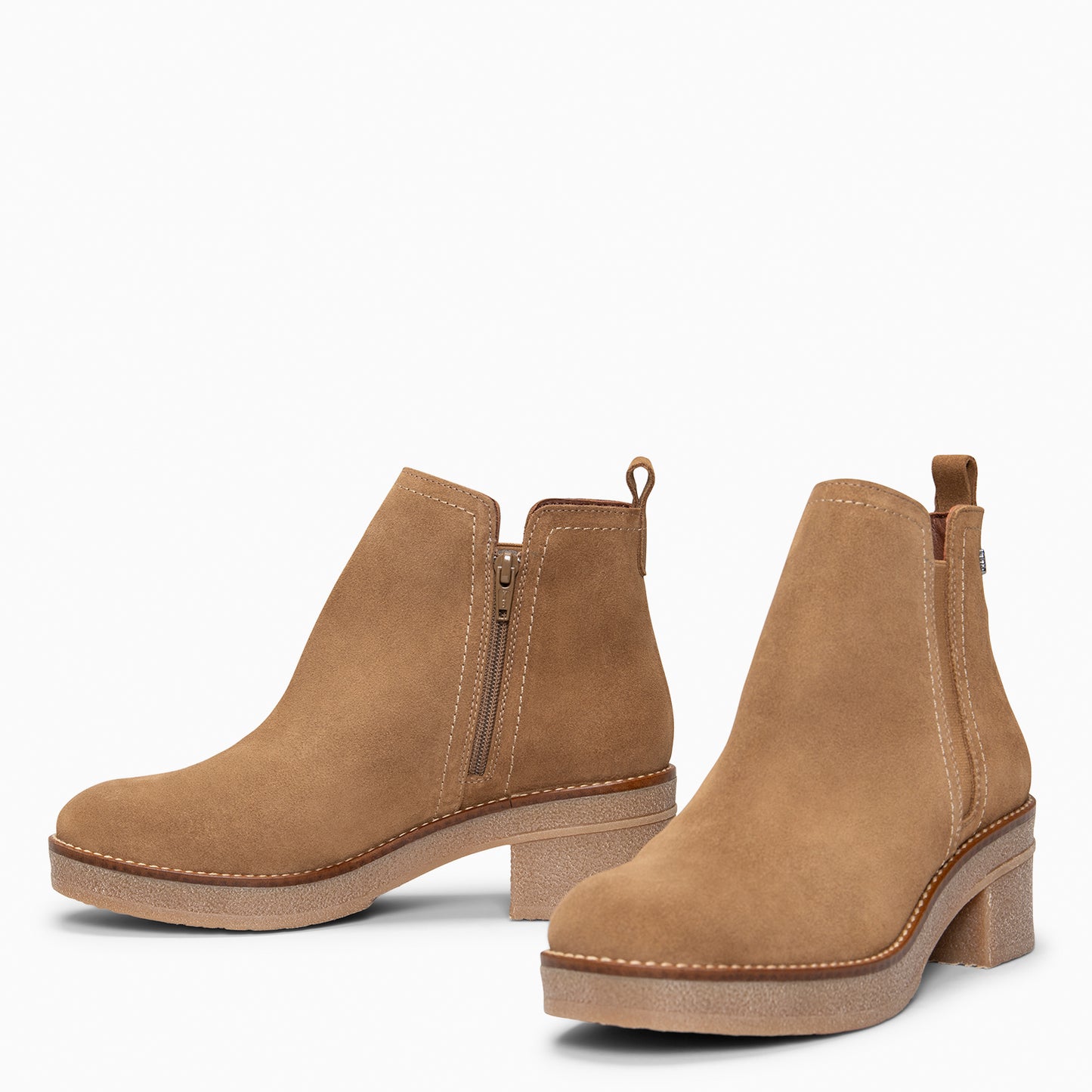 SWING - Botines casual de ante hidrófugo CUERO