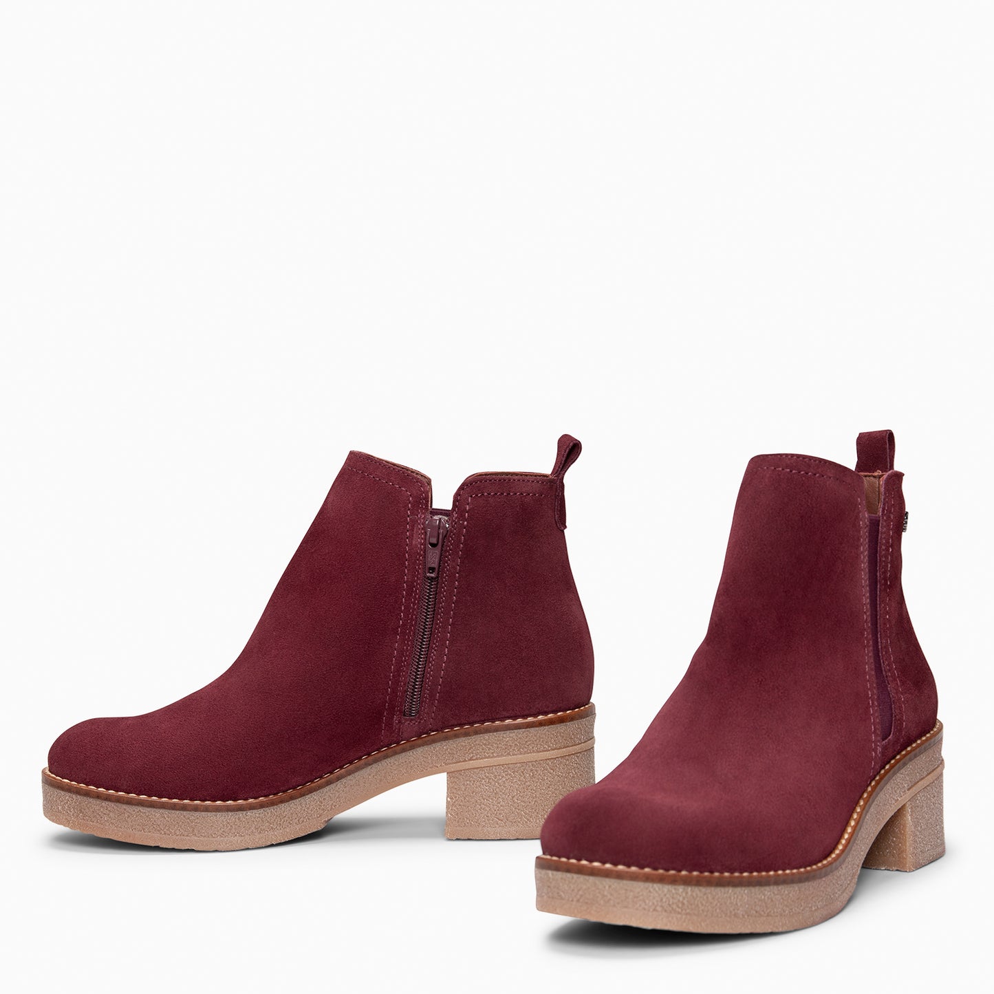 SWING - Botines casual de ante hidrófugo BURDEOS