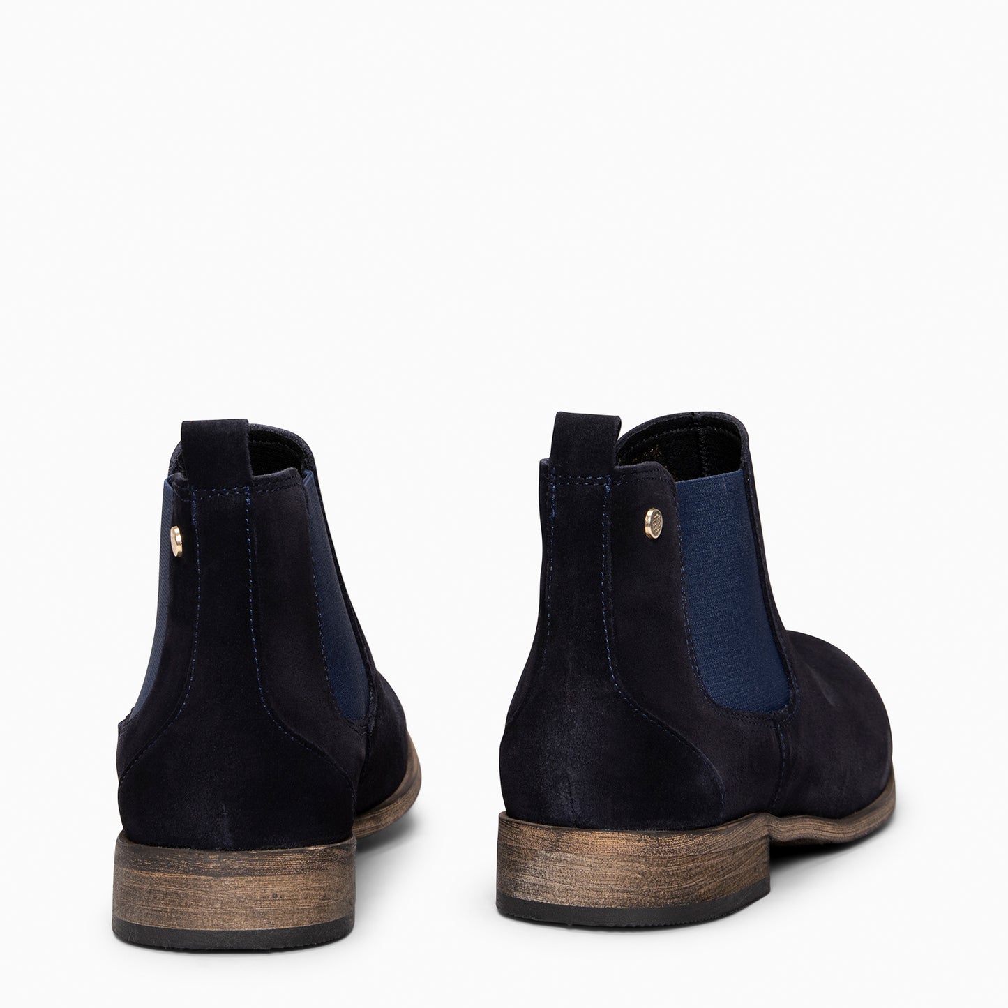 CLAIRE - Botín de serraje estilo Chelsea MARINO