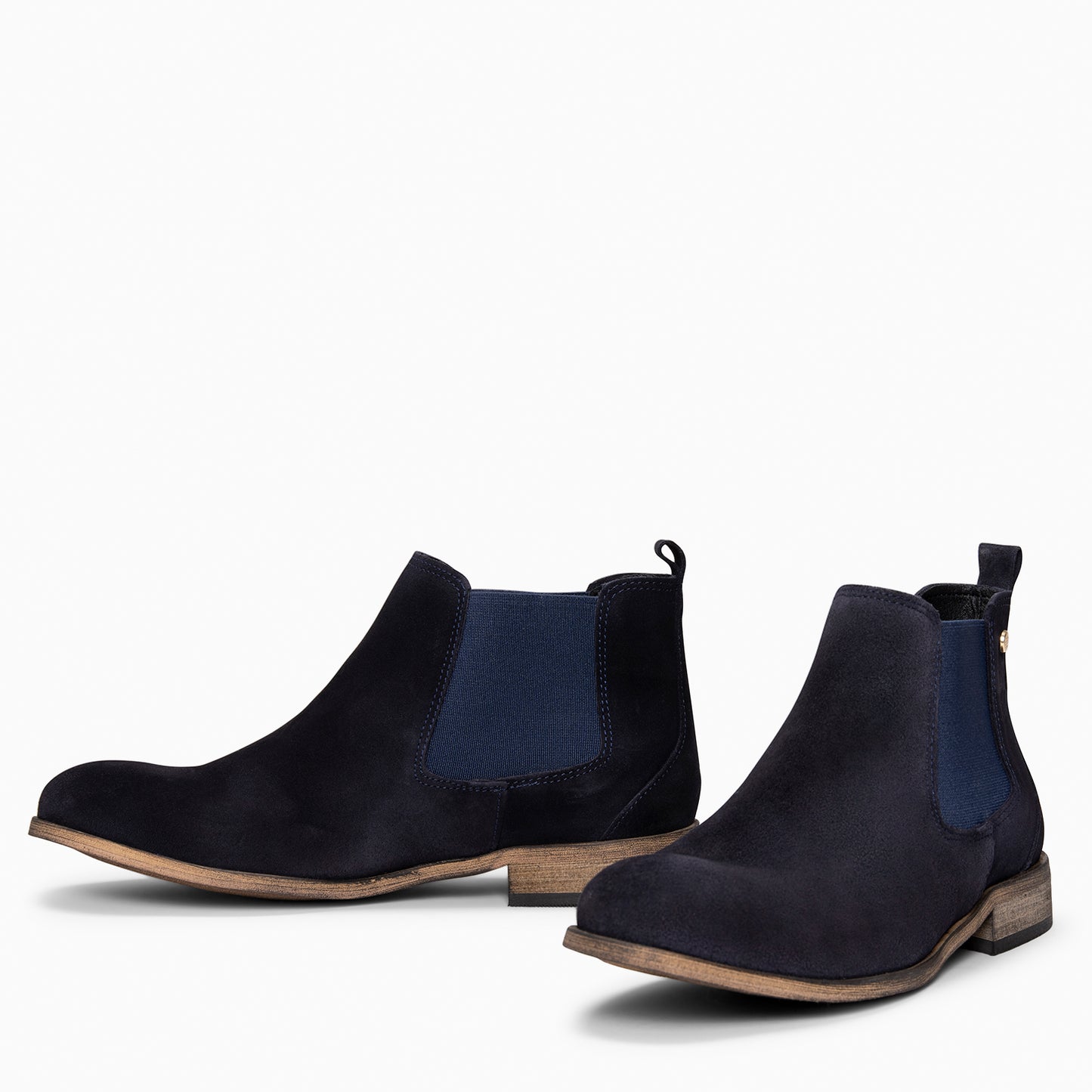 CLAIRE - Botín de serraje estilo Chelsea MARINO