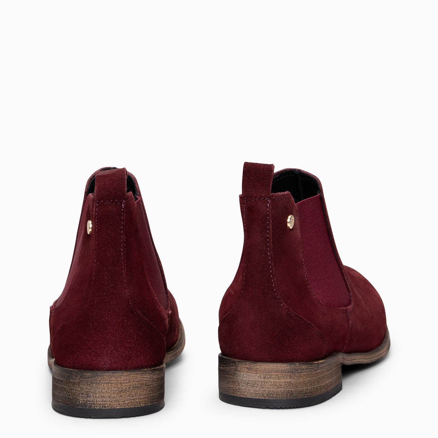 CLAIRE - Botín de serraje estilo Chelsea BURDEOS