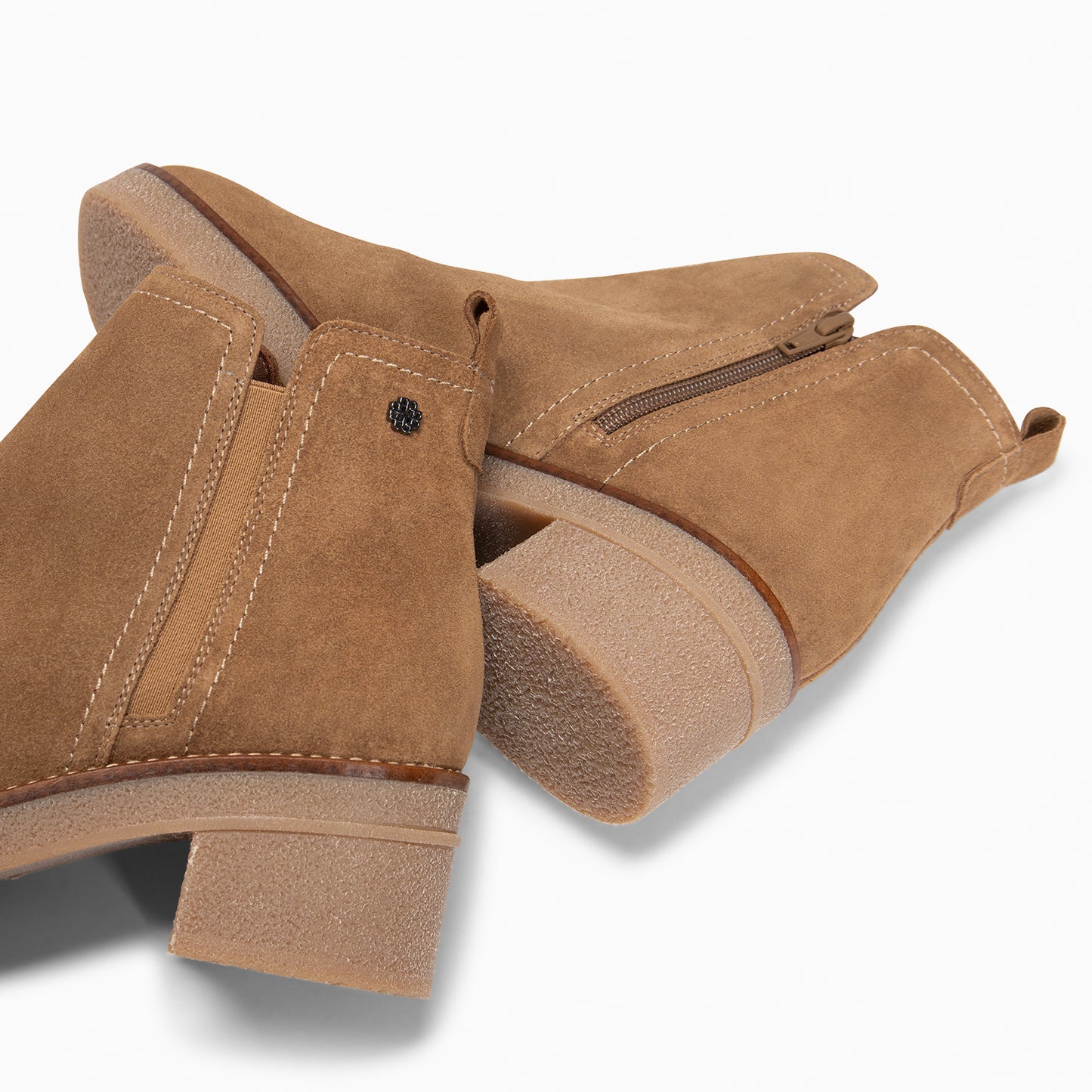 SWING - Botines casual de ante hidrófugo CUERO