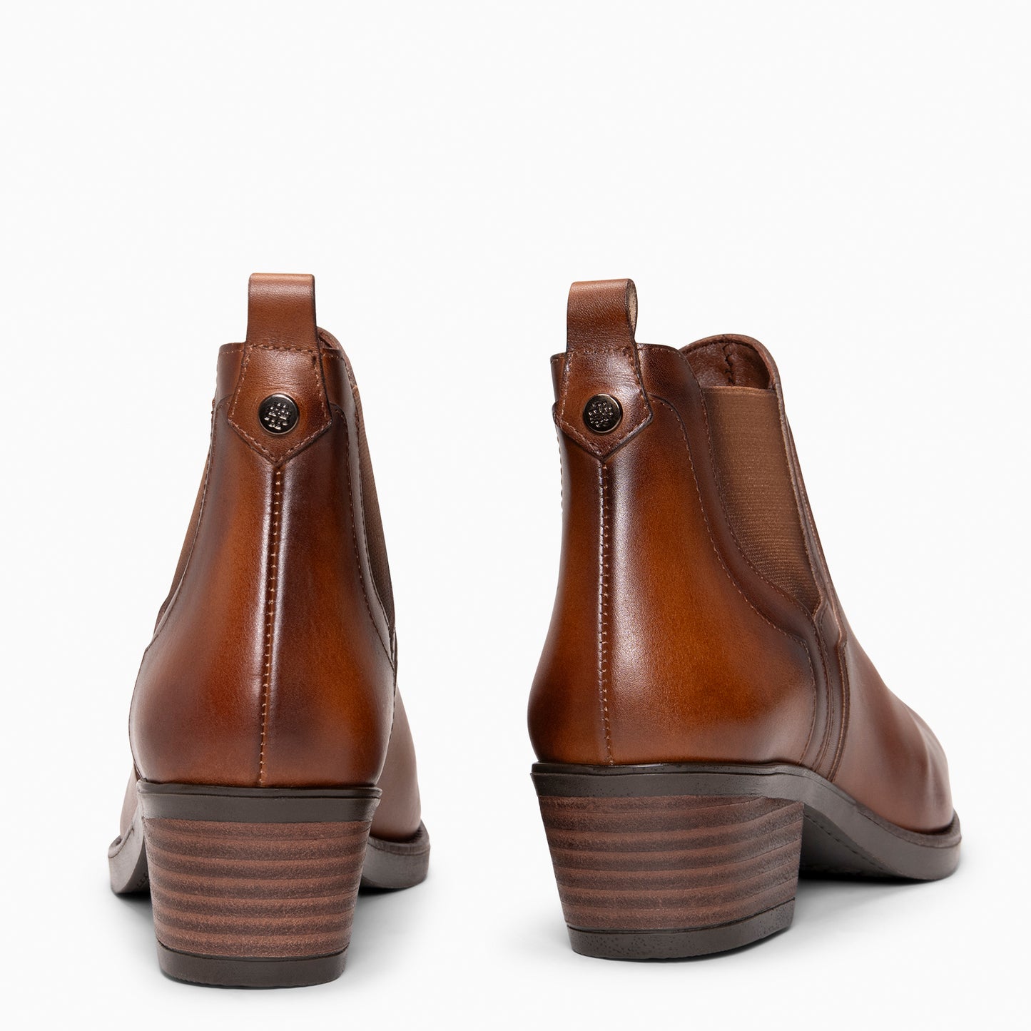 BILLY - Botines de tacón tipo Chelsea CUERO