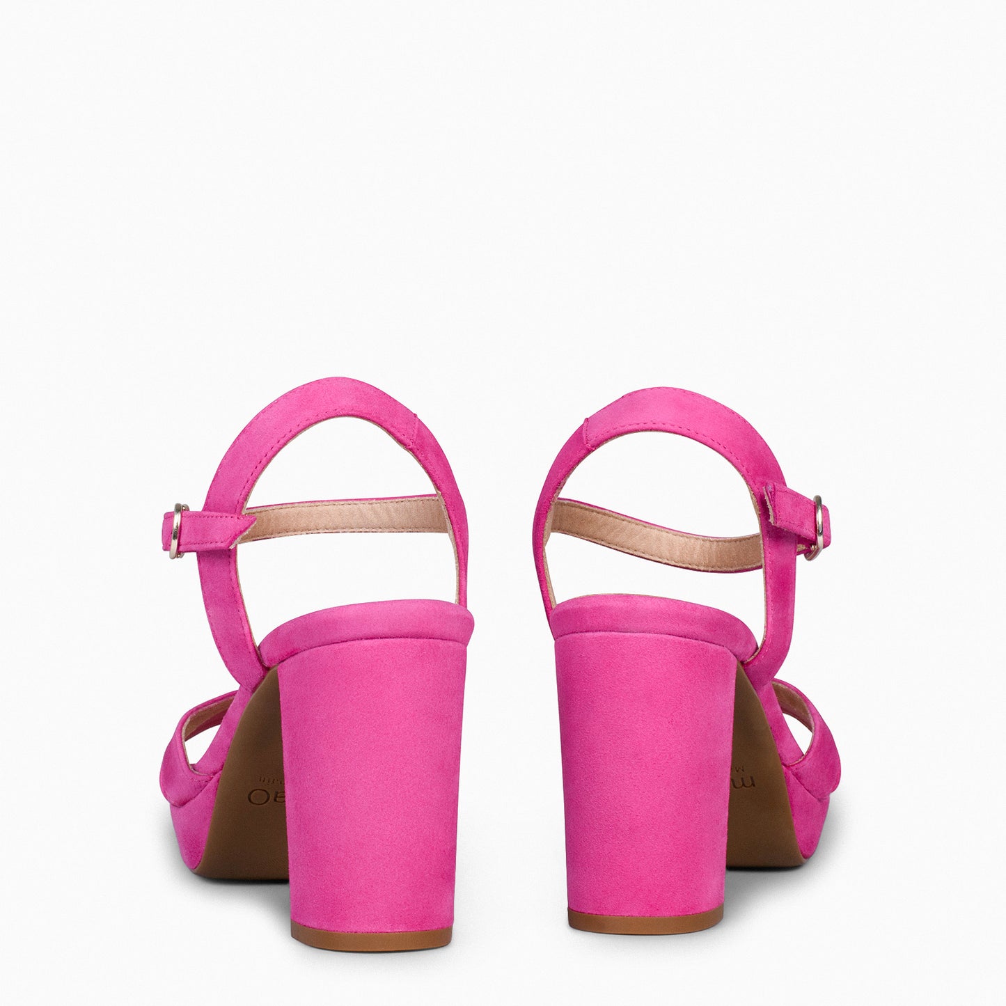 PARIS – Sandalias de fiesta con tacón alto y plataforma FUCSIA