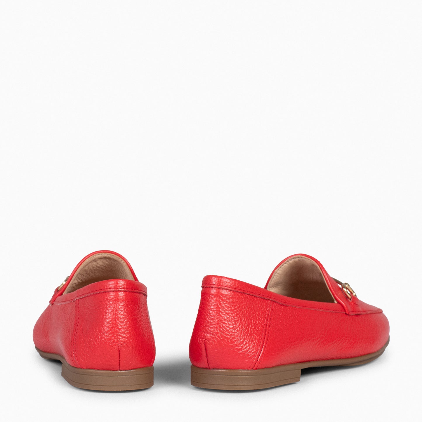 STYLE – Mocasines planos con adorno metalizado ROSSO