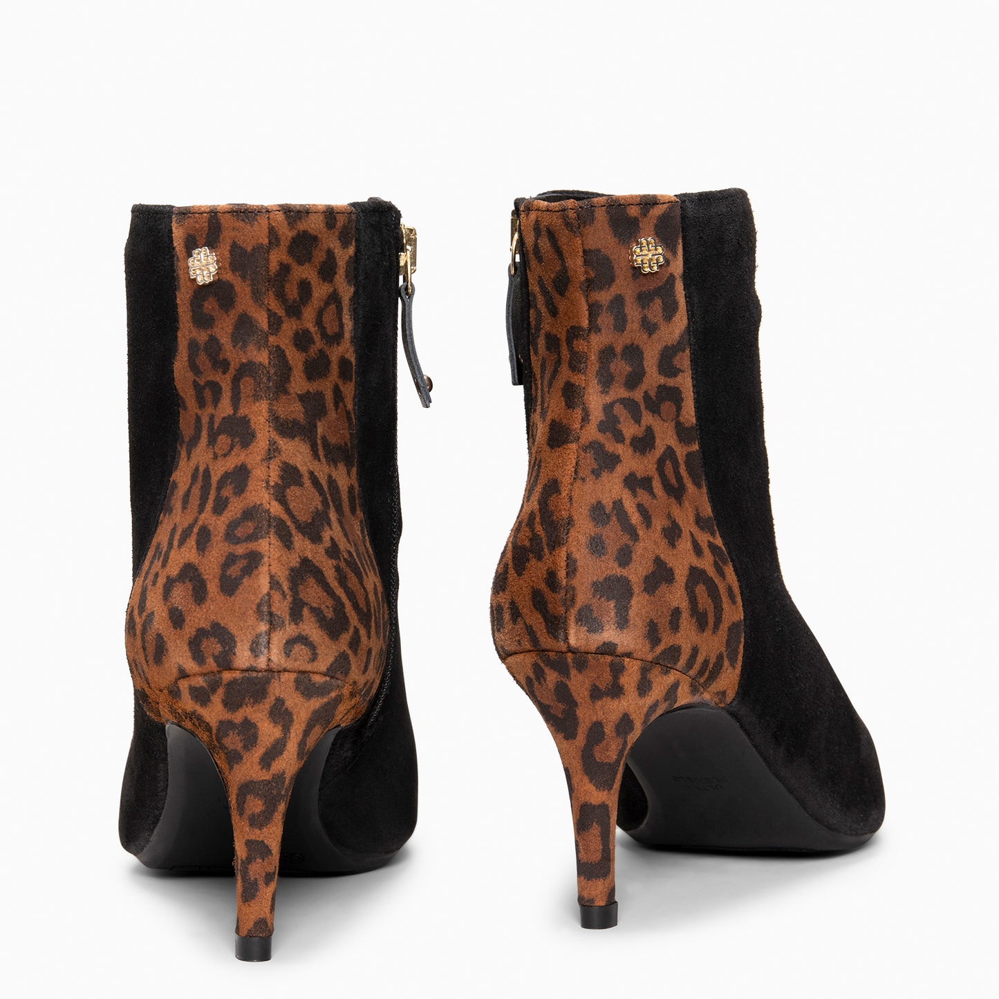 NIGHT - Botines elegantes de tacón fino NEGRO LEOPARDO