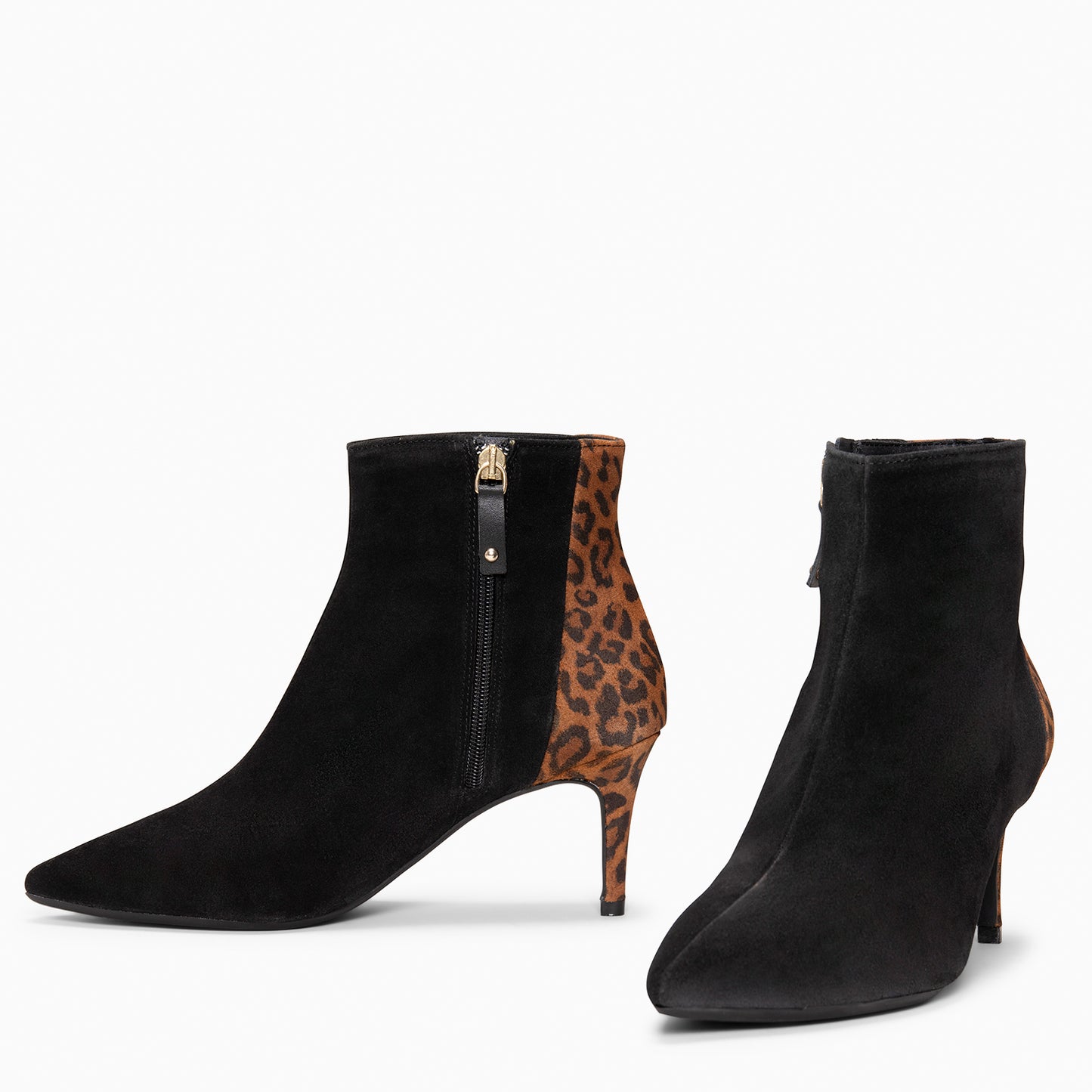 NIGHT - Botines elegantes de tacón fino NEGRO LEOPARDO