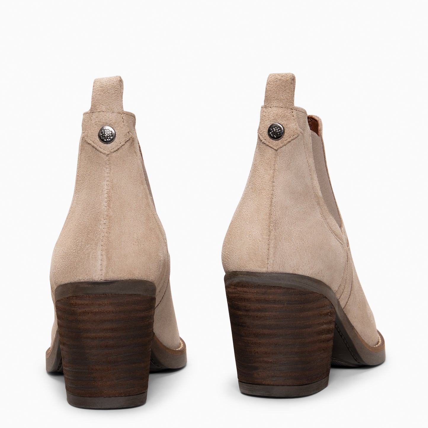 CASSIDY - Botines de tacón alto tipo Chelsea BEIGE