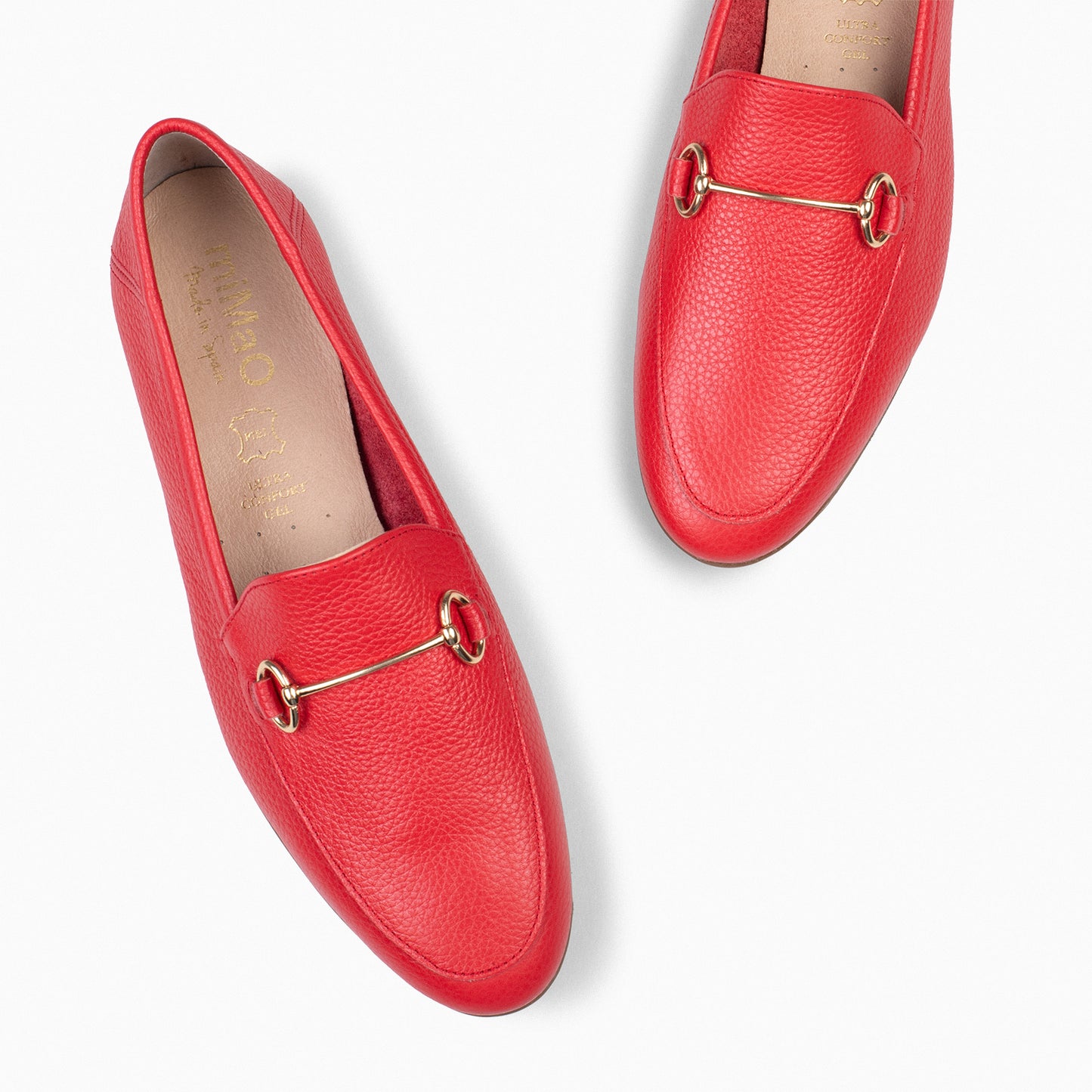 STYLE – Mocasines planos con adorno metalizado ROSSO