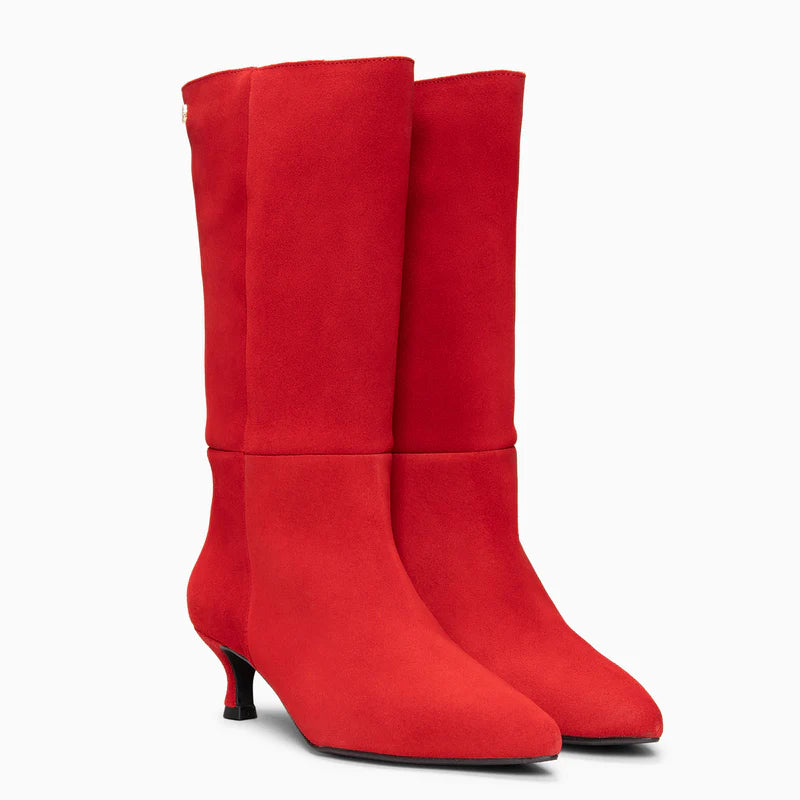 IMPERIAL - Botas con tacón kitten  ROJO