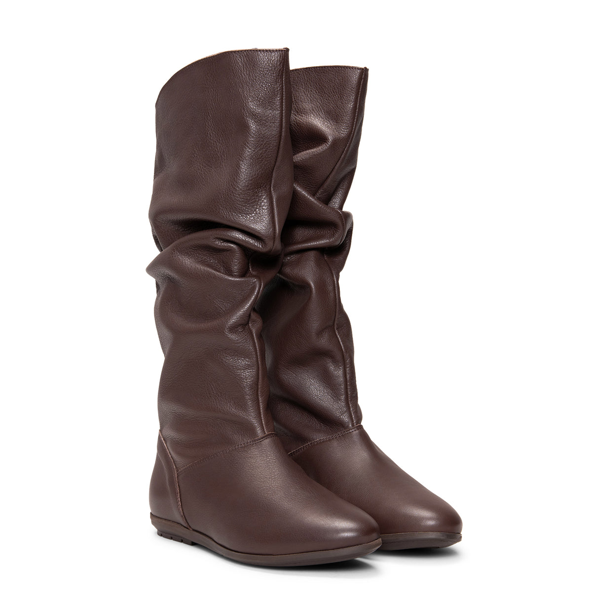 FIONA - Botas arrugadas de NAPA MARRON