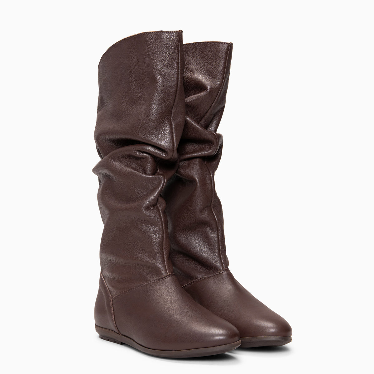 FIONA - Botas arrugadas de NAPA MARRON