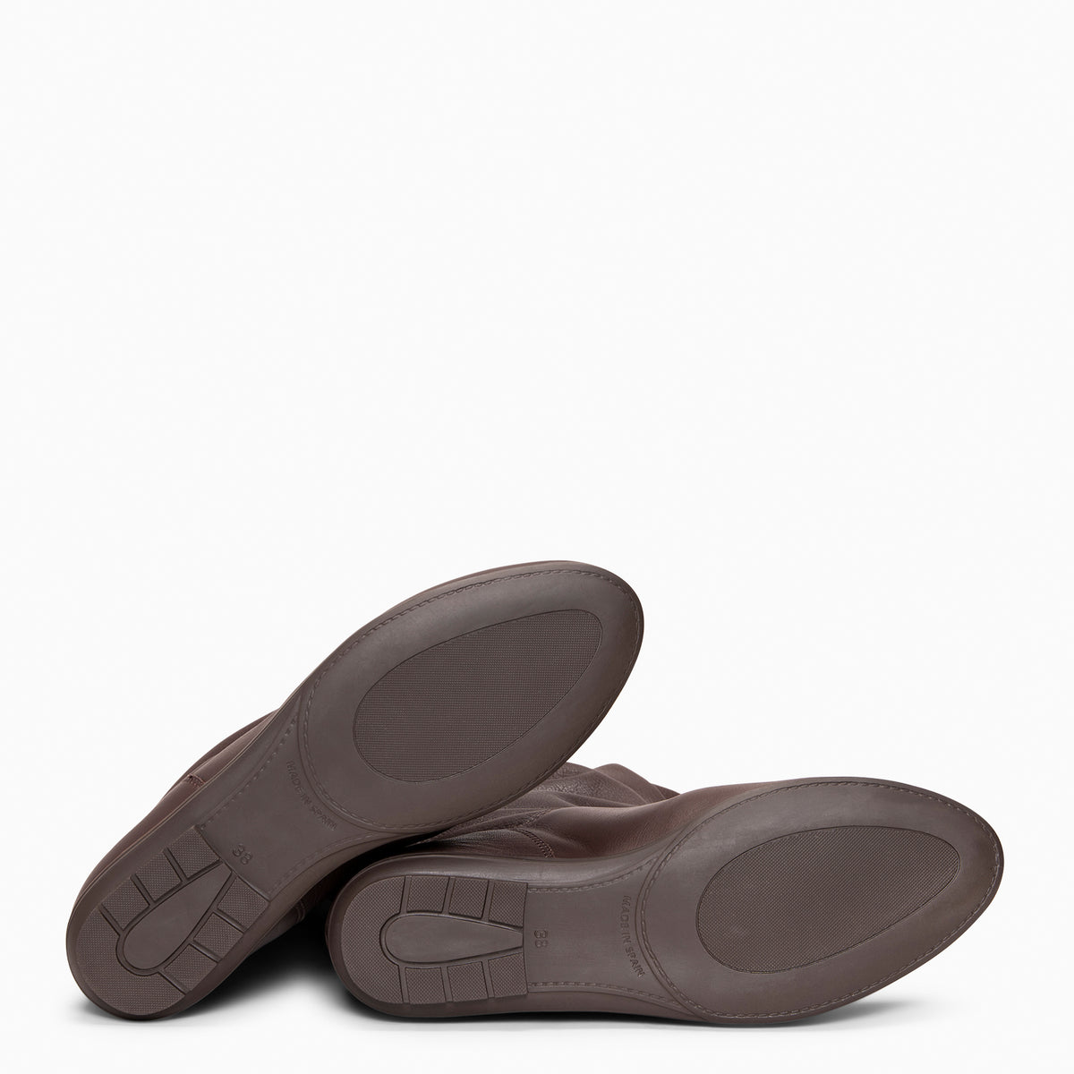 FIONA - Botas arrugadas de NAPA MARRON