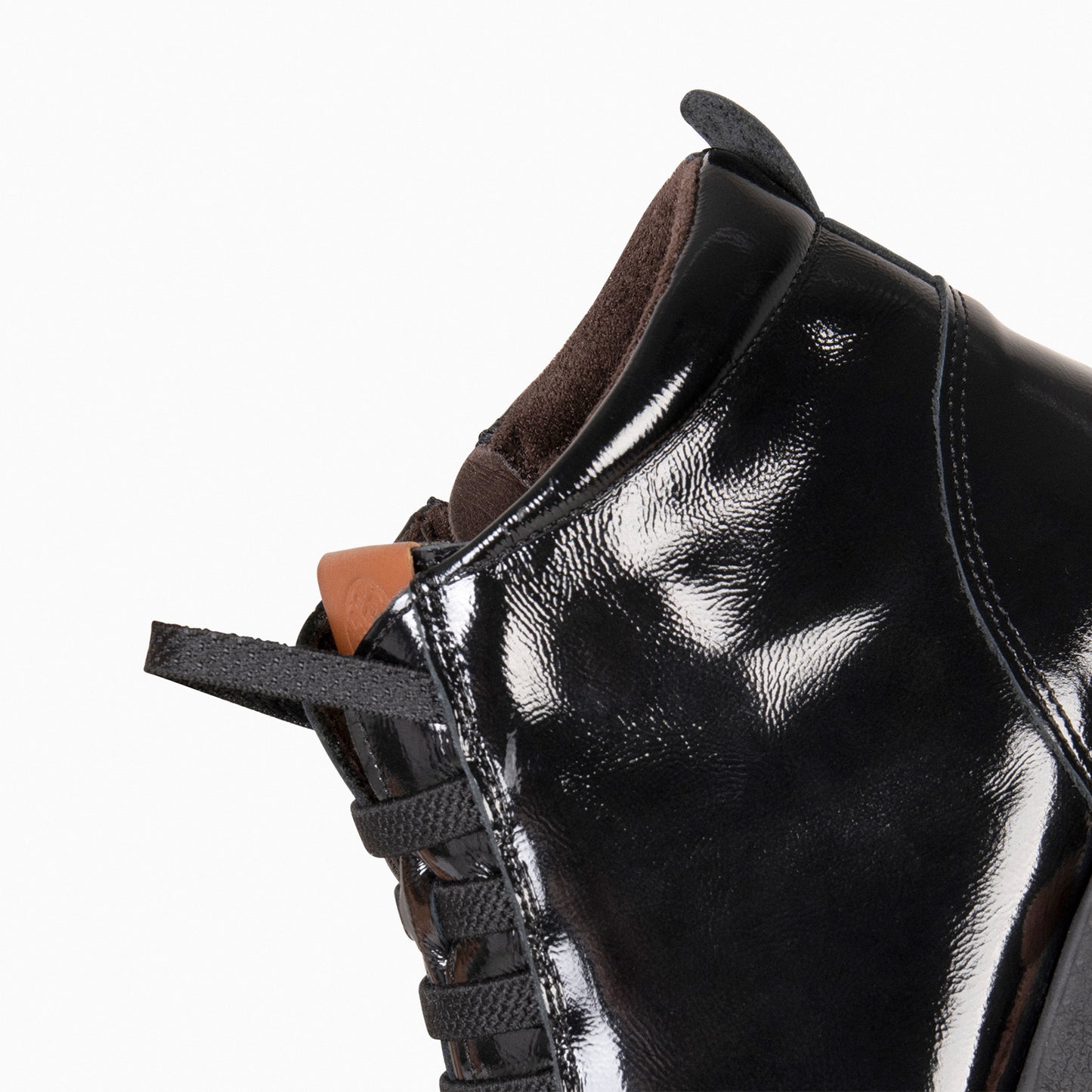 FLEXY - Zapatillas abotinadas CHAROL NEGRO