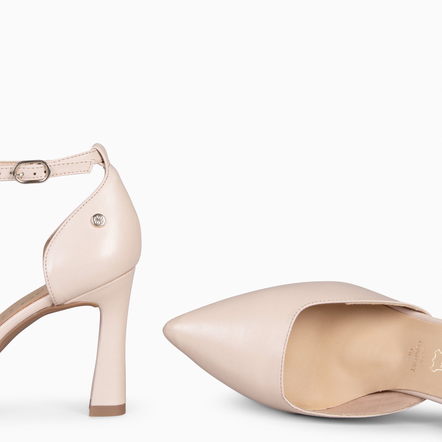 AINHOA - Zapato de tacón punta fina NUDE