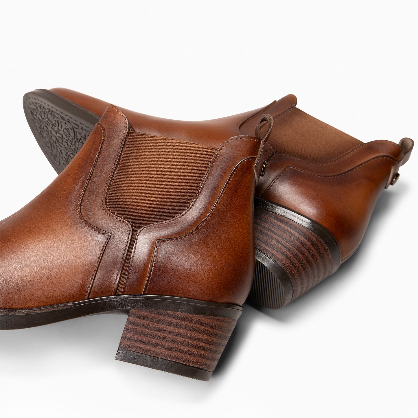 BILLY - Botines de tacón tipo Chelsea CUERO