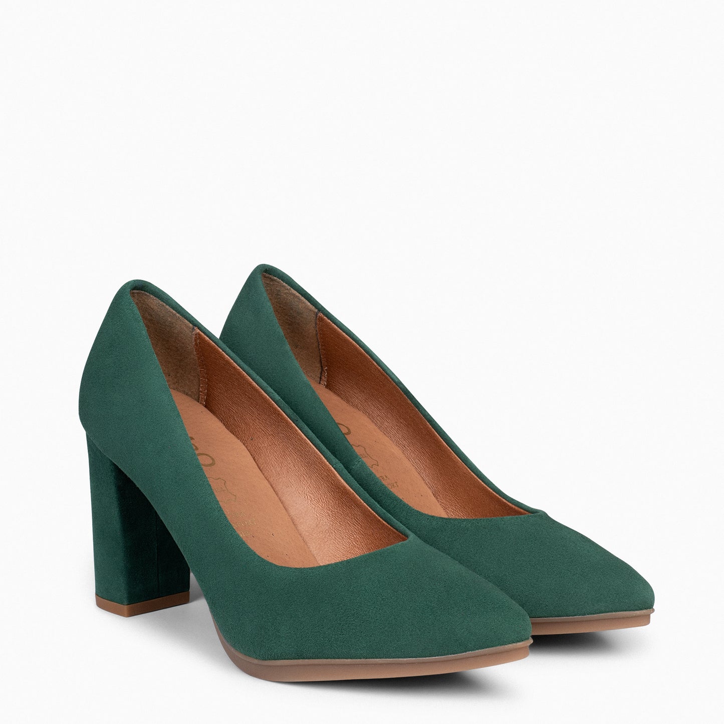 URBAN – Zapatos de tacón alto de ante VERDE