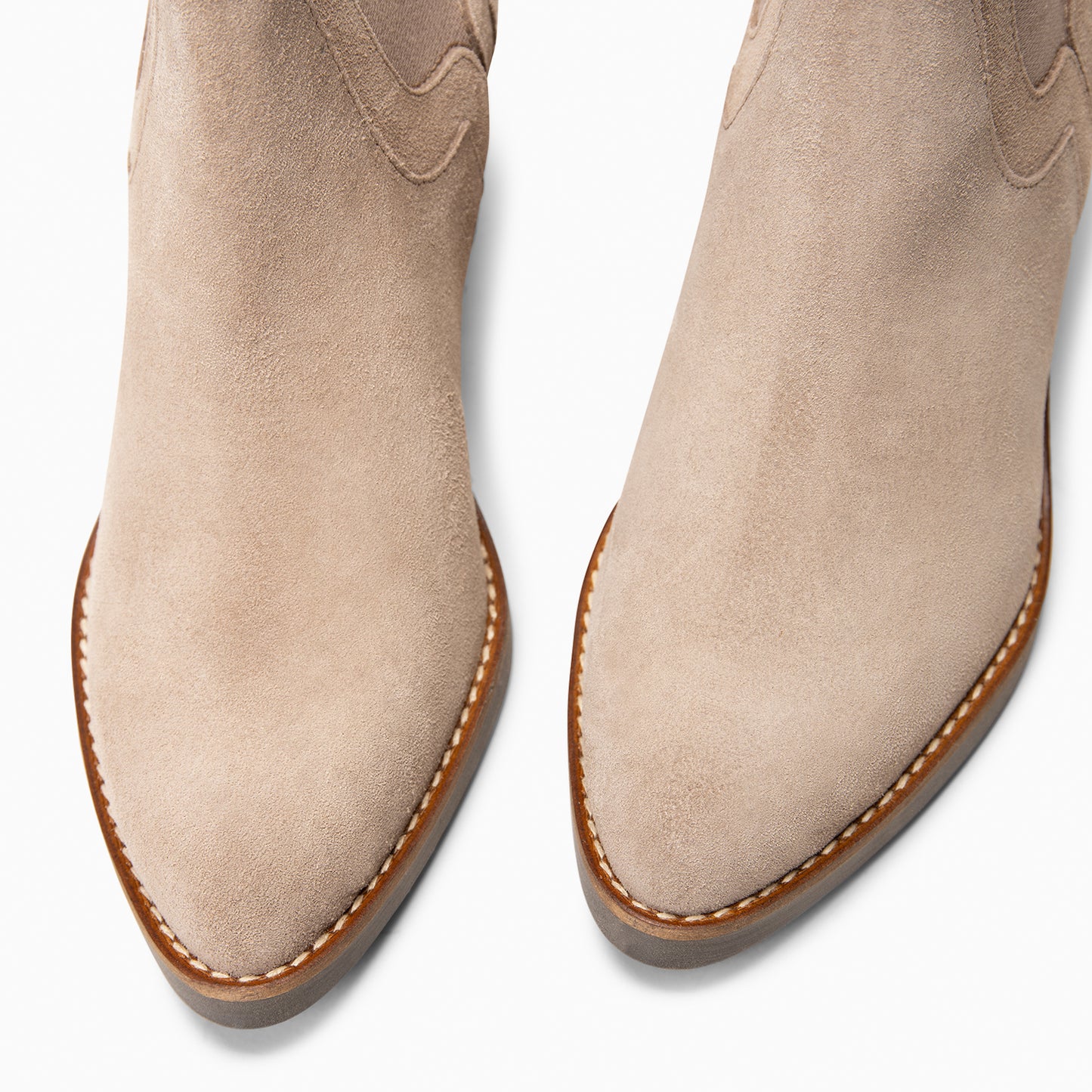 CASSIDY - Botines de tacón alto tipo Chelsea BEIGE