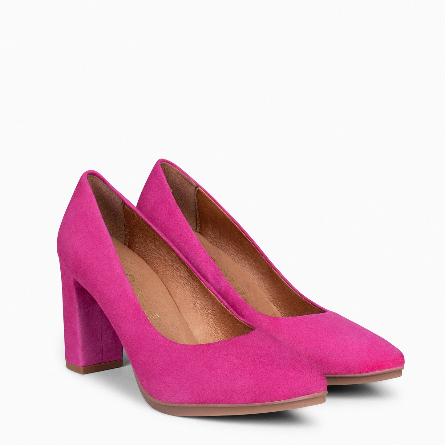 URBAN – Zapatos de tacón alto de ante FUCSIA