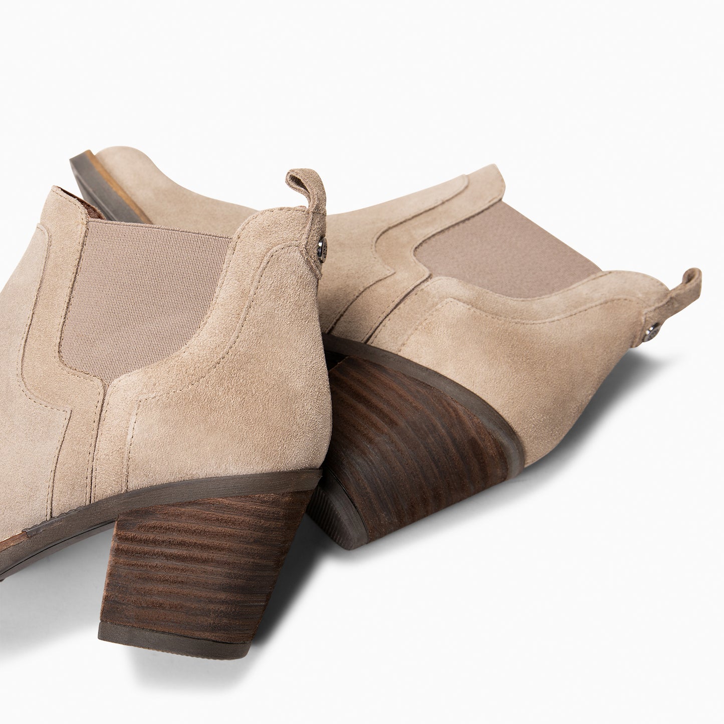 CASSIDY - Botines de tacón alto tipo Chelsea BEIGE