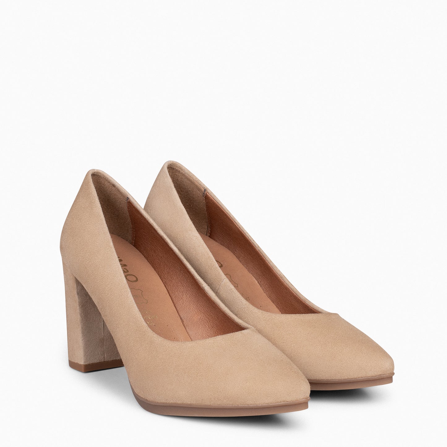 URBAN – Chaussures à talons en daim BEIGE