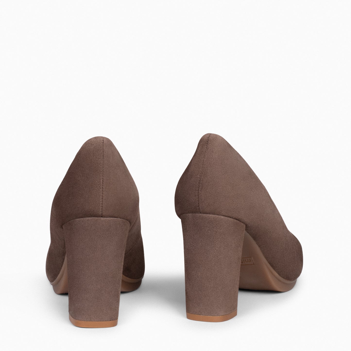 URBAN – Chaussures à talons en daim MARRON