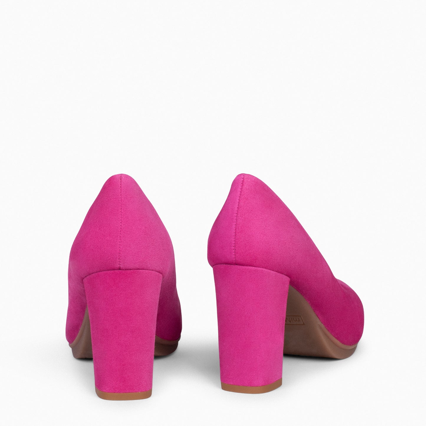 URBAN – Zapatos de tacón alto de ante FUCSIA