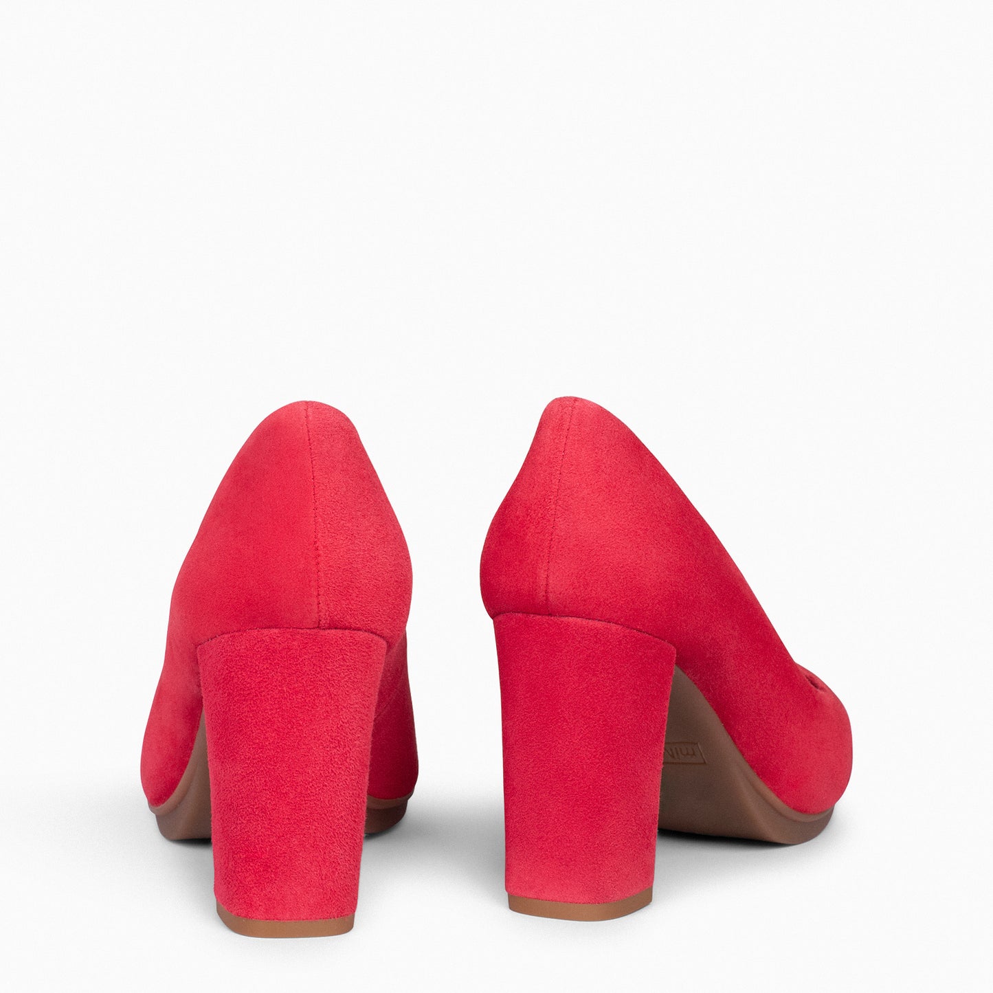 URBAN – Chaussures à talons en daim ROUGE