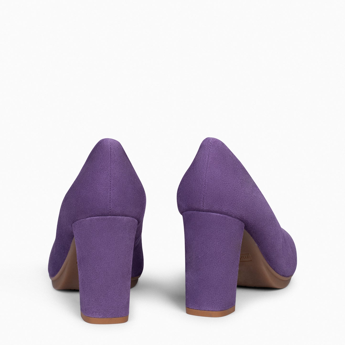 URBAN – Zapatos de tacón alto de ante PURPURA