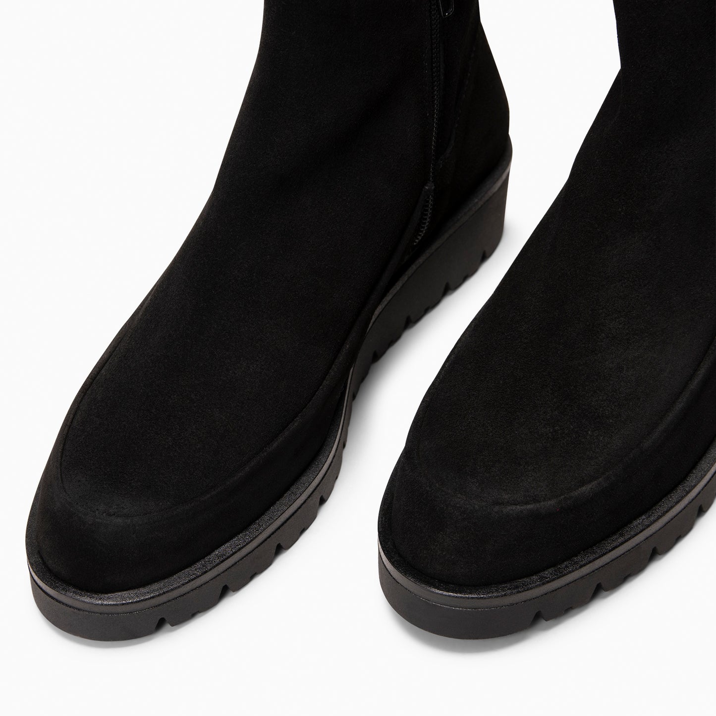 BRISTOL - Botines de ante con cuña NEGRO