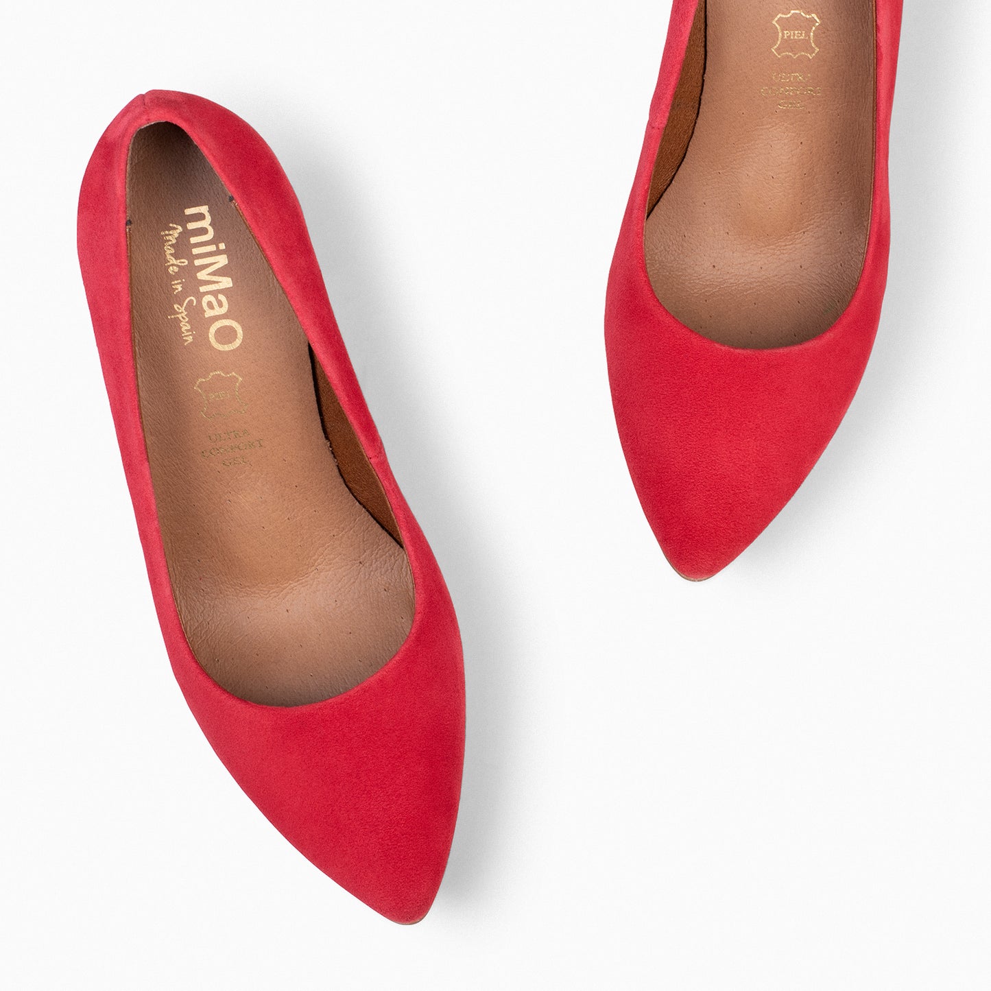 URBAN – Chaussures à talons en daim ROUGE