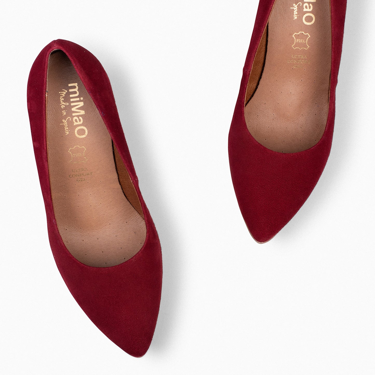 URBAN - Zapatos de tacón alto de ante en BURDEOS