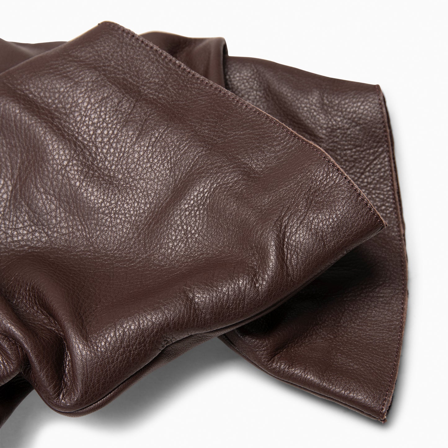 FIONA - Botas arrugadas de piel MARRON