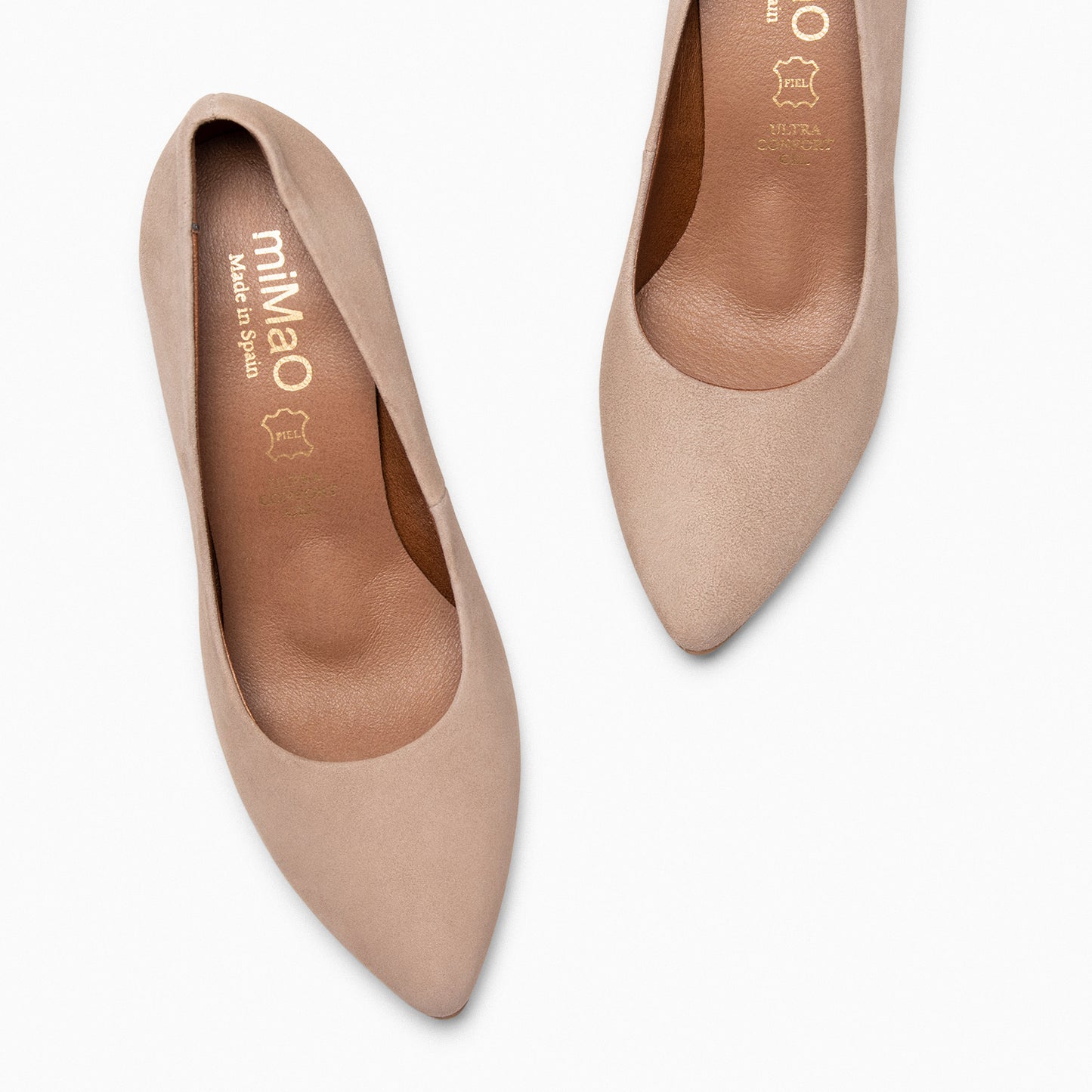 URBAN – Chaussures à talons en daim NUDE