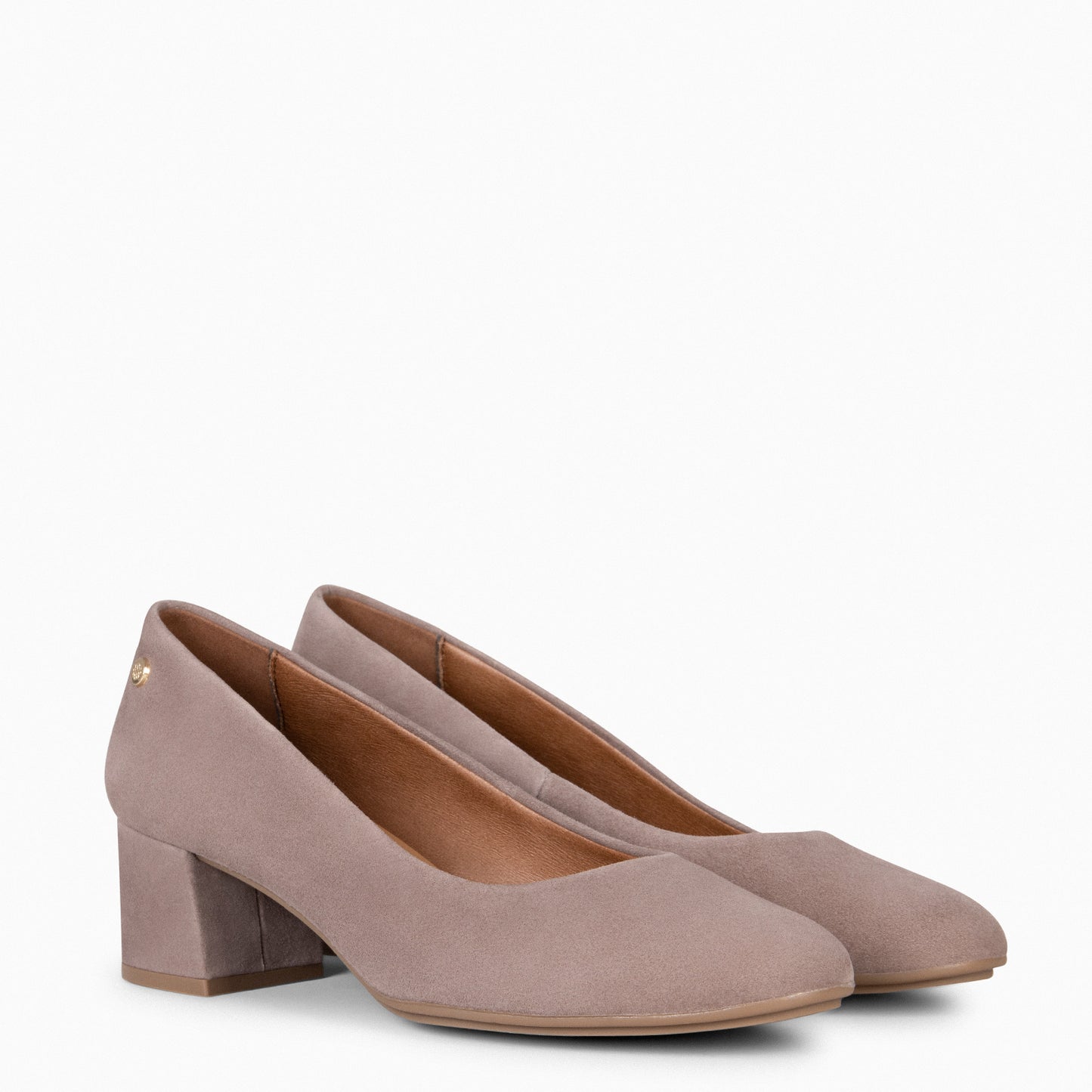 URBAN REDONDO - Zapatos de tacón de ante TAUPE