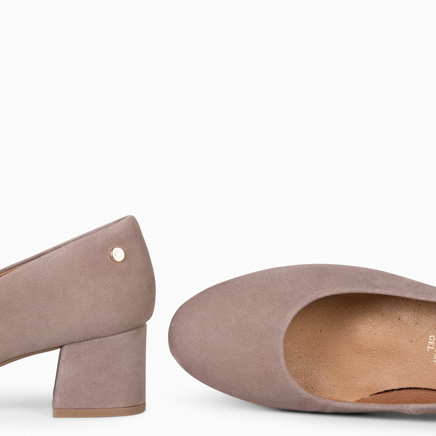 URBAN REDONDO - Zapatos de tacón de ante TAUPE