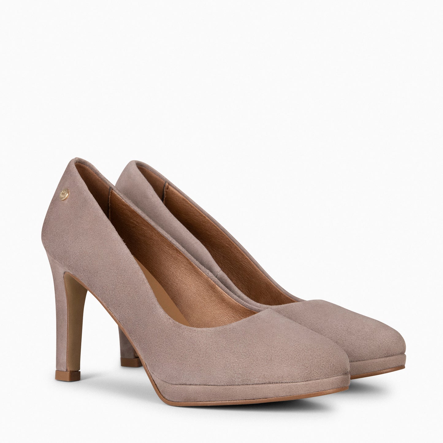 PLATAFORMA - Zapatos de tacón alto y plataforma TAUPE