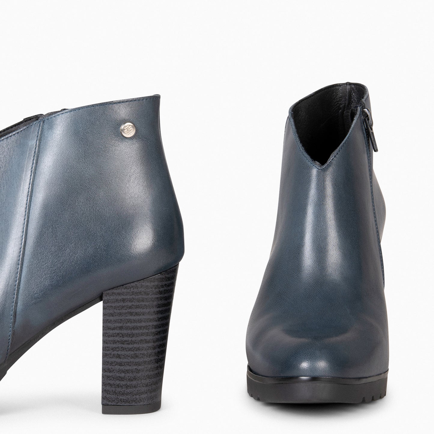 CLASSIC - Botines de mujer con tacón MARINO