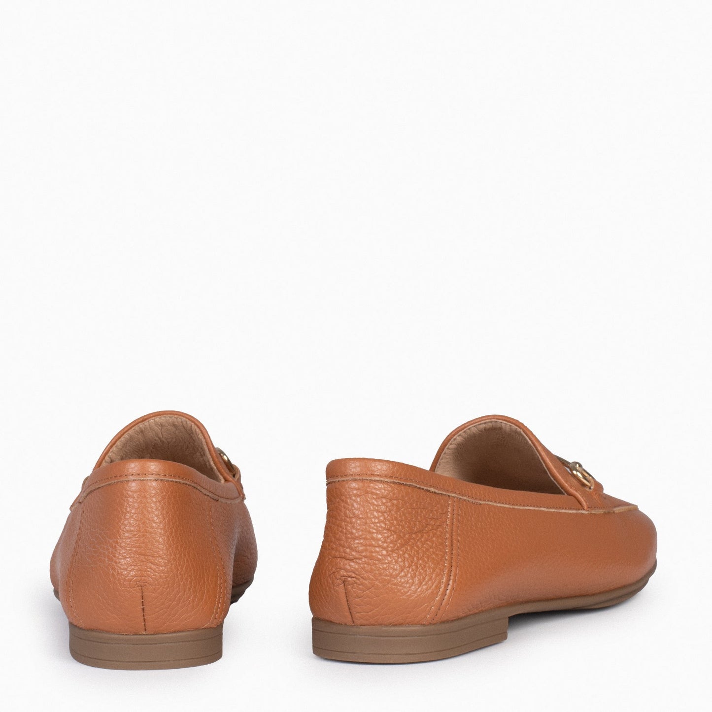 STYLE – Mocasines planos con adorno metalizado MARRON