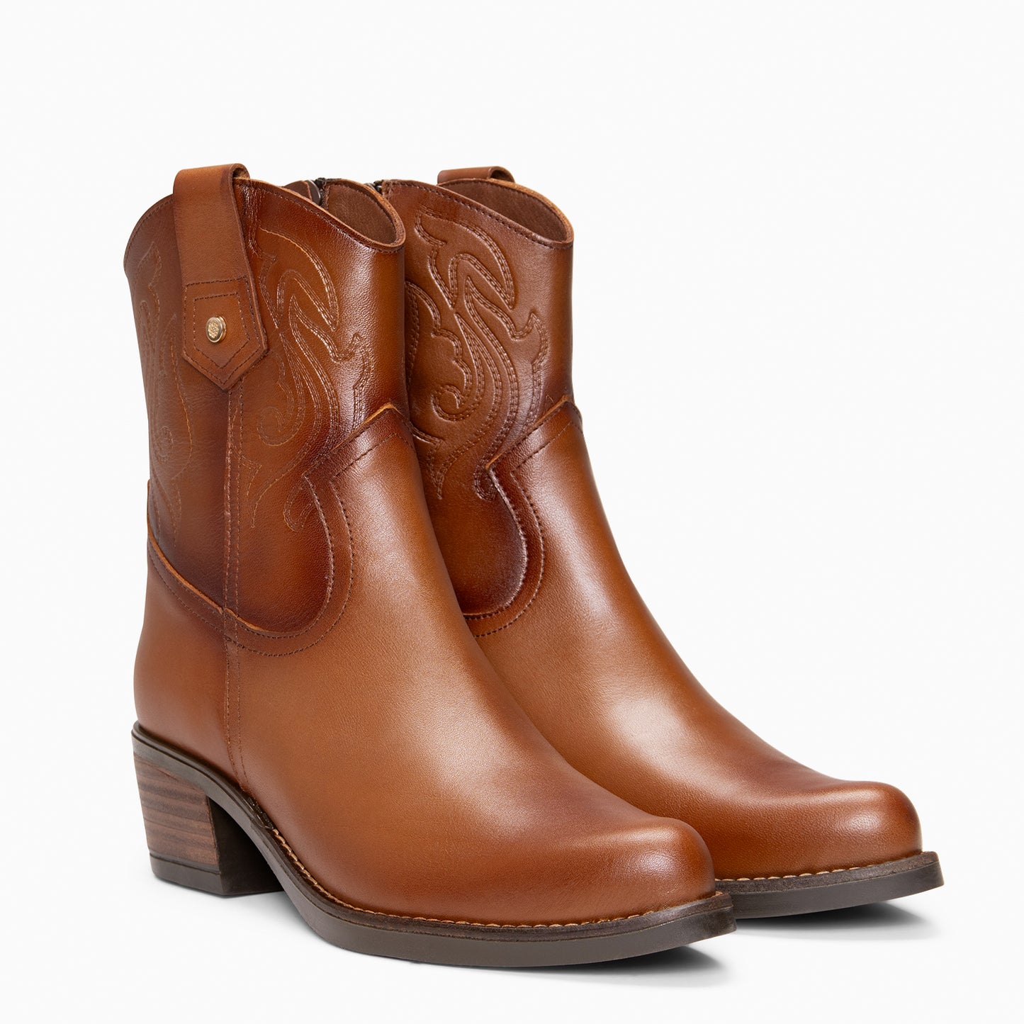 CRYRUS - Botines cowboy MARRON