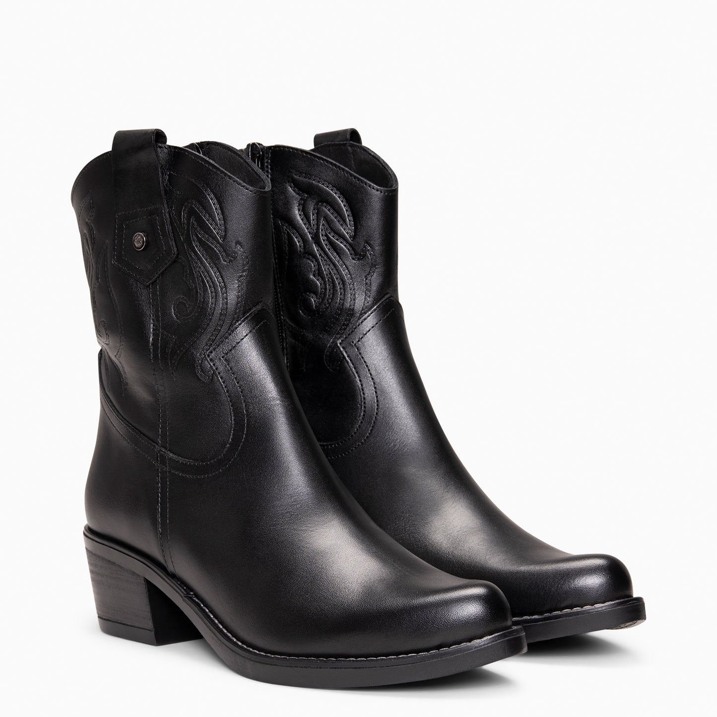 CRYRUS - Botines cowboy NEGRO
