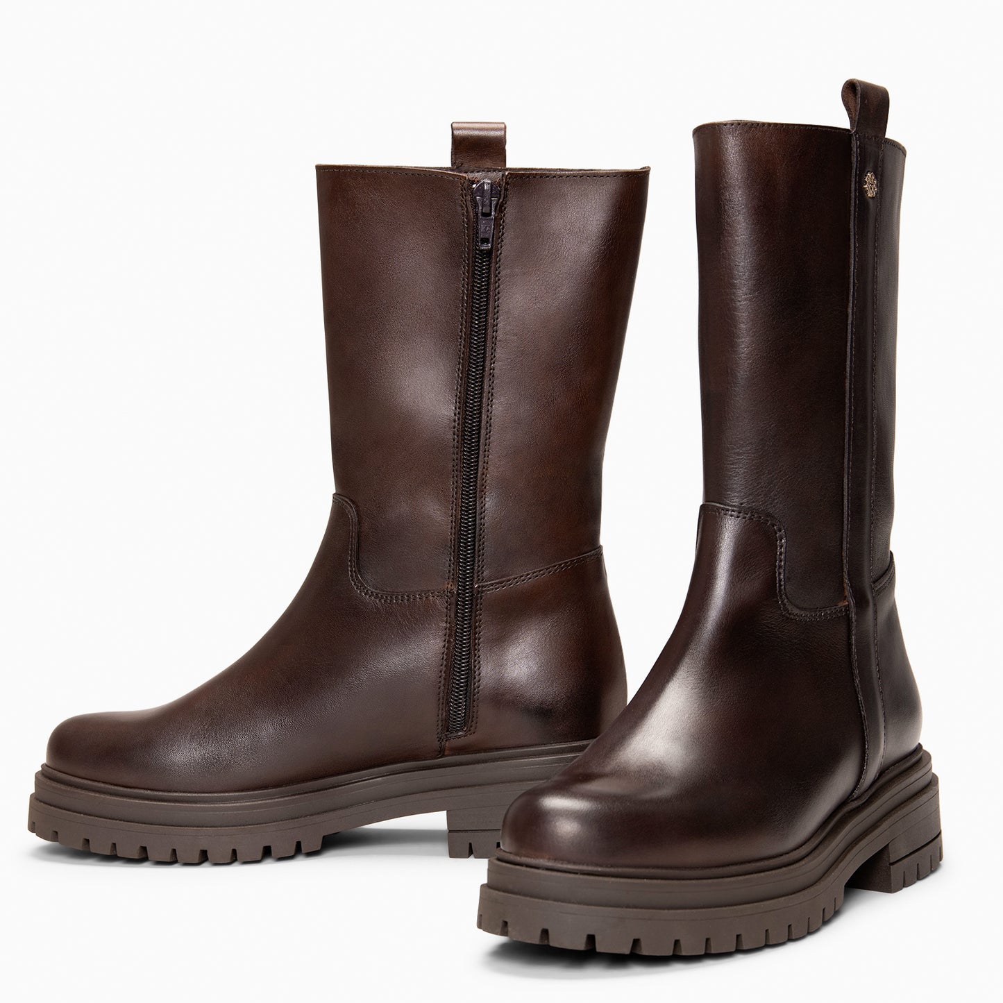 VENUS - Botines de caña alta  MARRON