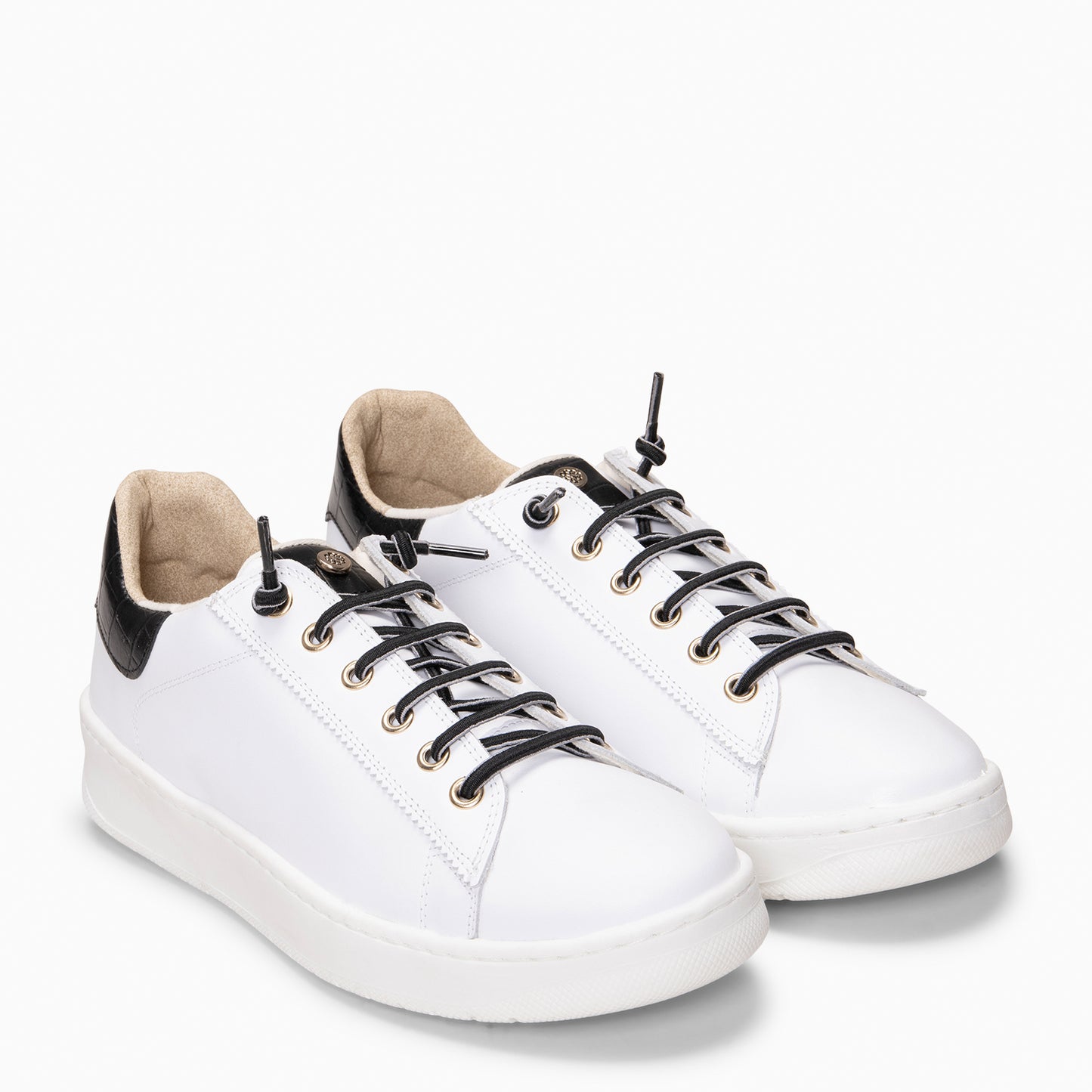 NANTES - Zapatillas Elegantes BLANCO NEGRO