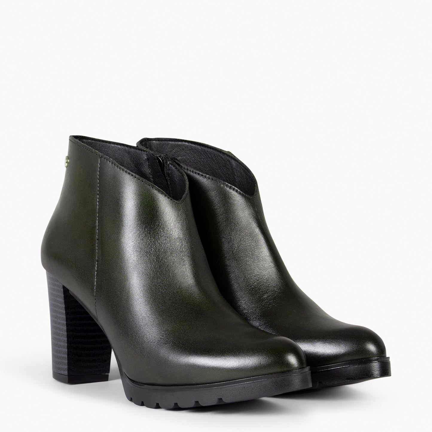 CLASSIC - Bottines pour femme à talon VERT